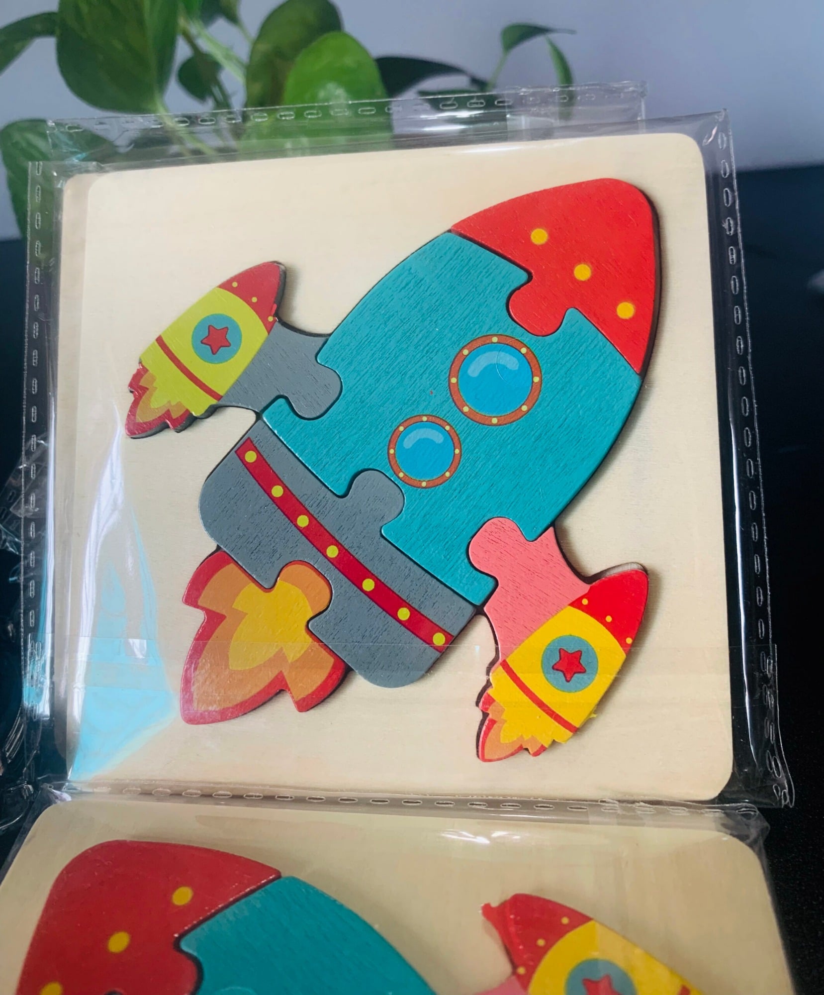 Picture of Up in the Air Wooden Puzzle 10x10cm - Kids Educational Toy
