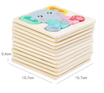 Picture of Up in the Air Wooden Puzzle 10x10cm - Kids Educational Toy