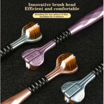 Picture of ( 3 pcs ) 3-Sided Deep Cleaning Soft Bristle Toothbrush