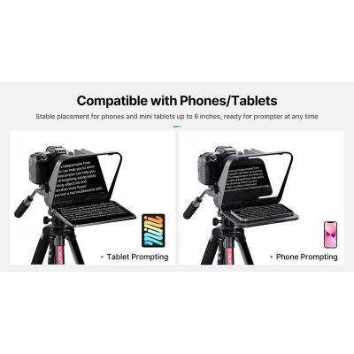 Picture of Ulanzi RT02 Universal Teleprompter For Tablets And Smartphones With Remote Control black-Black