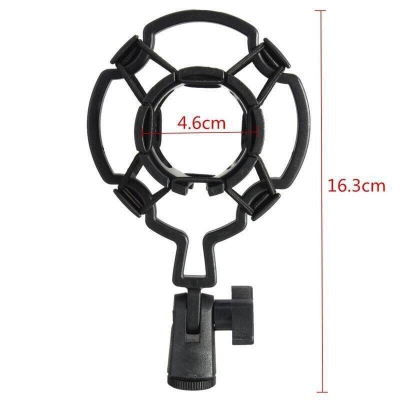 Picture of Universal Professional Condenser Microphone Mic Shock Mount Holder Studio Recording Bracket For Large Diaphram Mic Clip-Black