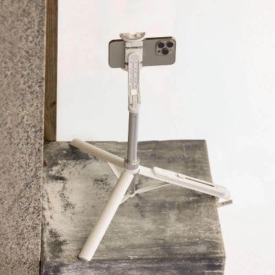 Picture of ULANZI TT88 Extendable Phone Tripod 57″ Magnetic Selfie Stick Phone Vlog Tripod Stand with 2 in 1 Phone Clip, 2 Cold Shoe Mount Tripod Compatible for iPhone Lightweight for Travel-Multicolor
