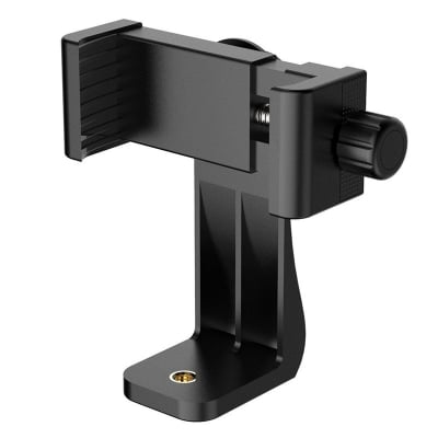 Picture of Universal Tripod Mount Vertical Bracket Smartphone Holder Phone 360 Degree Clip Clipper Tripod Adapter Screw Adapter Rotatable Digital Camera Bracket Selfie Lens Monopod-Black