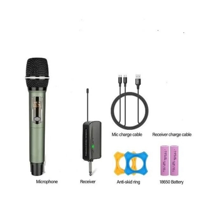 Picture of Shengfu CP-113CD Professional Rechargeable UHF Wireless Interview Microphone-Black