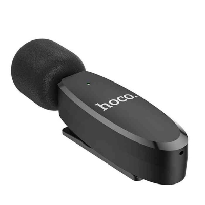 Picture of Hoco L15 Type-C Lavalier Wireless Digital Microphone Black-Black