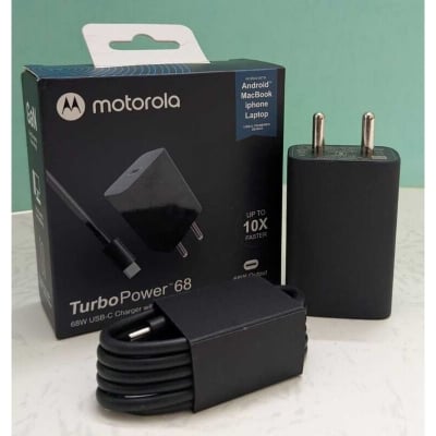 Picture of Motorola Turbo Power 68W USB-C Charger with Ganfast Technology EU pin-Black