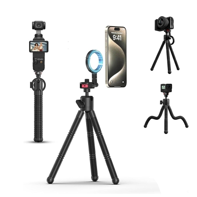 Picture of Ulanzi MT30 Magnetic Flexible Tripod For GoPro Magsafe Phone DSLR Camera iPhone 16 Fill Light Octopus Teleprompter Stand Holder-Black