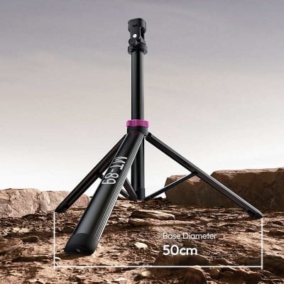 Picture of Ulanzi MT-89 2M Extendable Tripod Light Stand w 1/4'' Quick Release Plate Cold Shoe Mount for DSLR Camera Phone Video Light Mic-Black