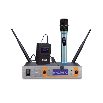 Picture of Professional BNK - BK9E, 2in1 wireless microphones (1 Headband, 1 Hand Microphone)-Grey