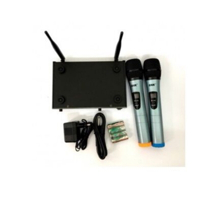 Picture of BNK BK-9 Dual Channel UHF Wireless Handheld Microphone Set Public Address Microphone-2 Handheld