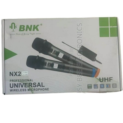 Picture of Bnk NX2 Professional Sound Quality Universal Digital Wireless UHF frequency  Dual Microphone with Rechargeable Receiver-Grey