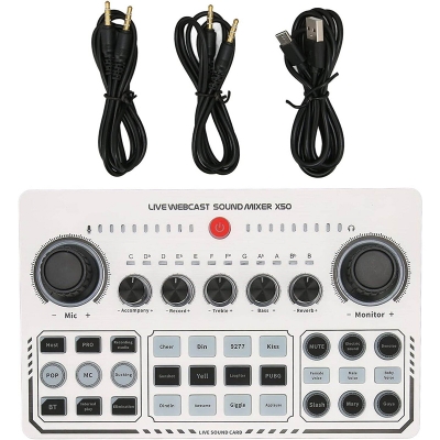 Picture of X50 Professional Sound Card, Audio Studio Recording, Interface Mixers, Music Card Live Mobile Phone, PC-Multicolor