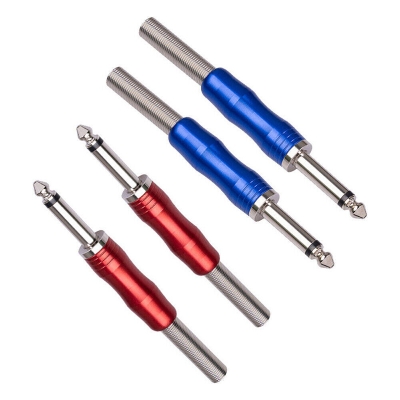 Picture of 4 PCS Guitar Audio Plug Aluminum Alloy 6. 35mm Male Female Jack Solder-Multicolor