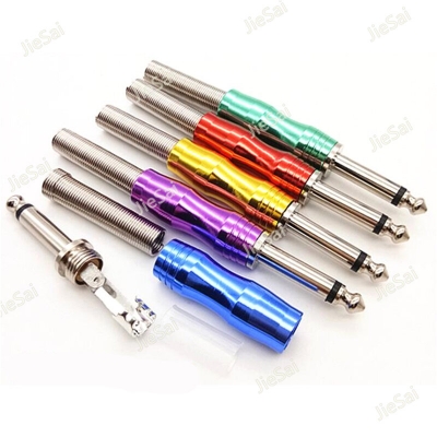 Picture of 4 PCS Guitar Audio Plug Aluminum Alloy 6. 35mm Male Female Jack Solder-Multicolor