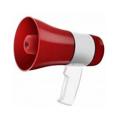 Picture of 80 watts Handheld Megaphone for Announcement with Recorder, USB and Memory Card Input-Red