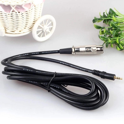 Picture of XLR Female To 3.5mm Microphone Cable 1.5M feet for condenser, dynamic microphone-Black