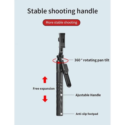 Picture of JMARY KT-239 1.75M Handheld stick stick & tripod 2-in-1 light weight & portable-Black