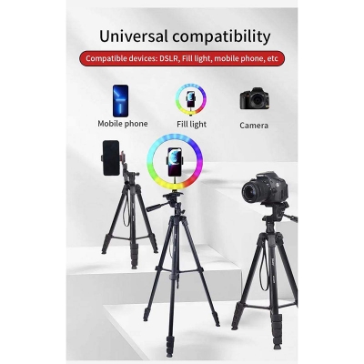 Picture of KP-2209 1.7M Horizontal Axis Tripod for camera & mobile-Black