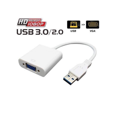 Picture of USB 3.0 to VGA Adapter Converter, High Speed USB to VGA Adapter Display Port to vga, Support Max Resolution 1080p for Windows 7/8/8.1/10 Desktop Laptop PC Monitor Projector HDTV, Monitor, Projector-White