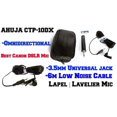 Picture of AHUJA CTP 10 DX  Clip Microphone cable length is 6.0 mtrs-Black