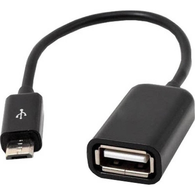 Picture of Universal Micro USB OTG Adapter Cable to USB Female Connector - High-Quality Mobile Device Accessory-Black