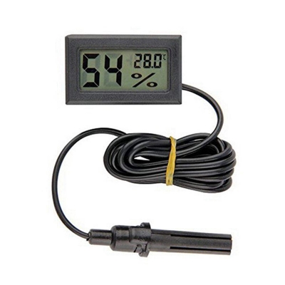Picture of Mini LCD Digital Moisture Meter Thermometer Hygrometer Meter Temperature Humidity Gauge Monitor Tester Detector Incubator Meter-Black