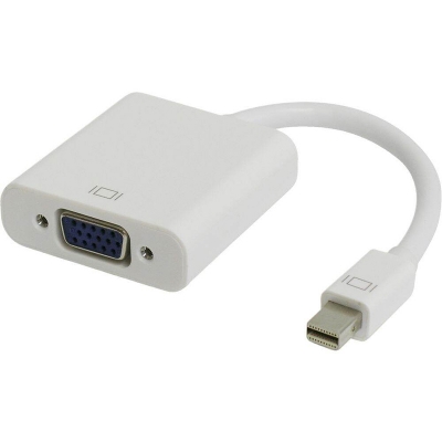 Picture of Mini Dp to VGA cable adapter Mini Display-port to VGA female for pc-White