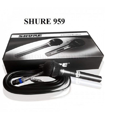 Picture of Sure Sm-959 Professional Uni-Directional Dynamic Microphone Neodymium Magnet Designed-Black