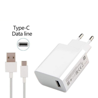 Picture of Fast charge adapter Type c cable for xiaomi 30W 3A Usb xiaomi turbo Charger mi 10, 9, 8 pro redmi K30 Pro K20 A2 MIX 3-White