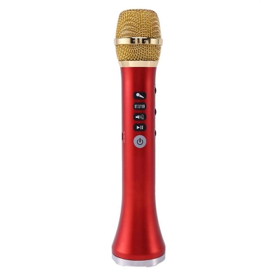 Picture of 15W L 698 Professional Karaoke Microphone Wireless Speaker Portable Bluetooth Microphone for Phone i.Phone Handheld Mic With FM Emission-Red