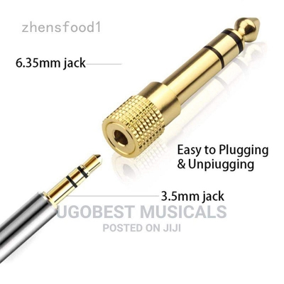 Picture of 6.5mm Male To 3.5mm Female Audio Adapter Female Connector Headphone Amplifier Audio Adapter Microphone Converter-Gold