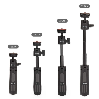 Picture of Jmary MT19 mobile stand phone holder camera stand Selfie stick tripod mini tripod mobile phone holders-Black