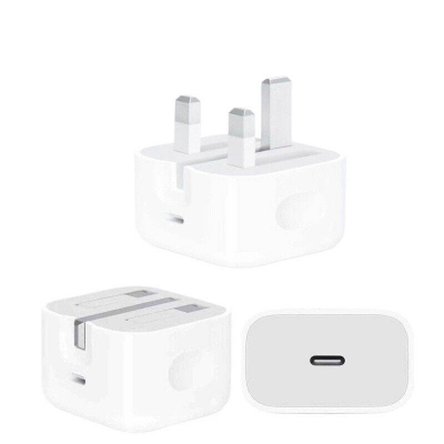 Picture of 20W PD Fast Charger and Cable For Iphone 12 pro Max 12mini Charger USB-C 3A Type C To Lightning three pin adapter-White