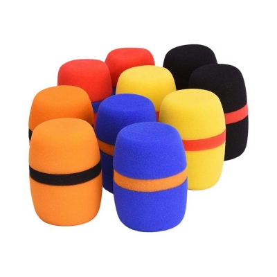 Picture of Headset Windscreen Thickened K Handheld Dust Soft Sponge Microphone Cover Replacement Accessories Multicolor 1 pcs