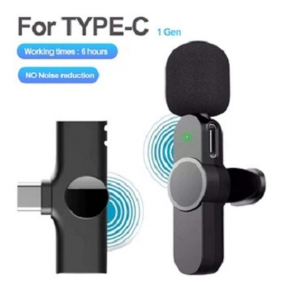 Picture of Wireless Lavalier Single Microphone K8 Portable Audio Video Record Mini Mic For Android Live Broadcast Gaming Phone Microphone Type-C