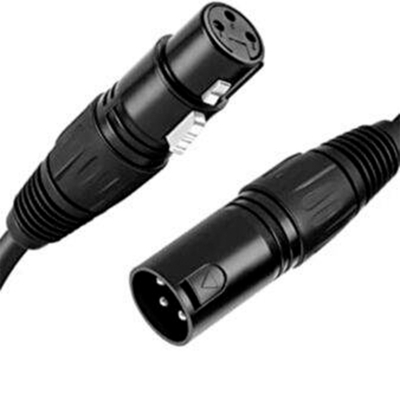 Picture of XLR Cable Microphone XLR Male to Female Extension Cable XLR Jack Extender Cord for PA System Studio Recorder Amplifier Mixer Speaker System 1.5M-Black