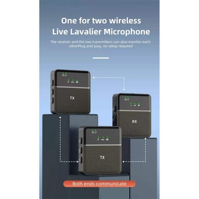 Picture of SX9 Mini Portable Condenser Phone Karaoke Wireless Lavalier Microphone Professional Lapel Noise Reduction