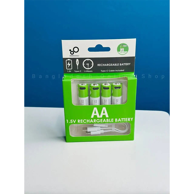 Picture of SmarToools RB40 AA 1.5V 2600mWh Rechargeable Battery (4Pcs Set)-Blue