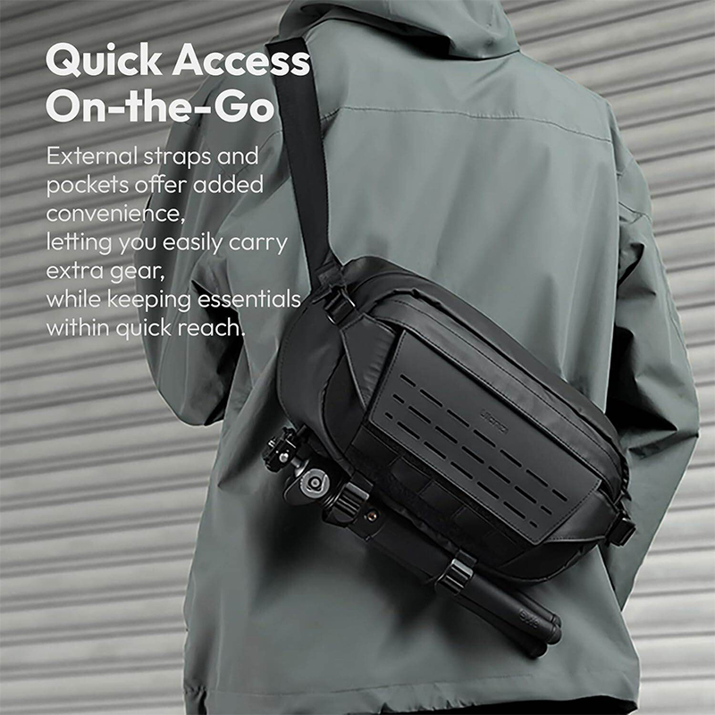 Picture of Ulanzi AB02 TAI Outdoor Sling Bag 9L Photography Pouch Large Capacity Carry Casual Bag for Camera Lens Accessories-Black