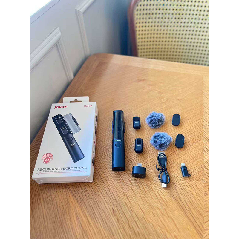 Picture of Jmary MW-20 Dual wireless Recording Microphone with mute mode-Black