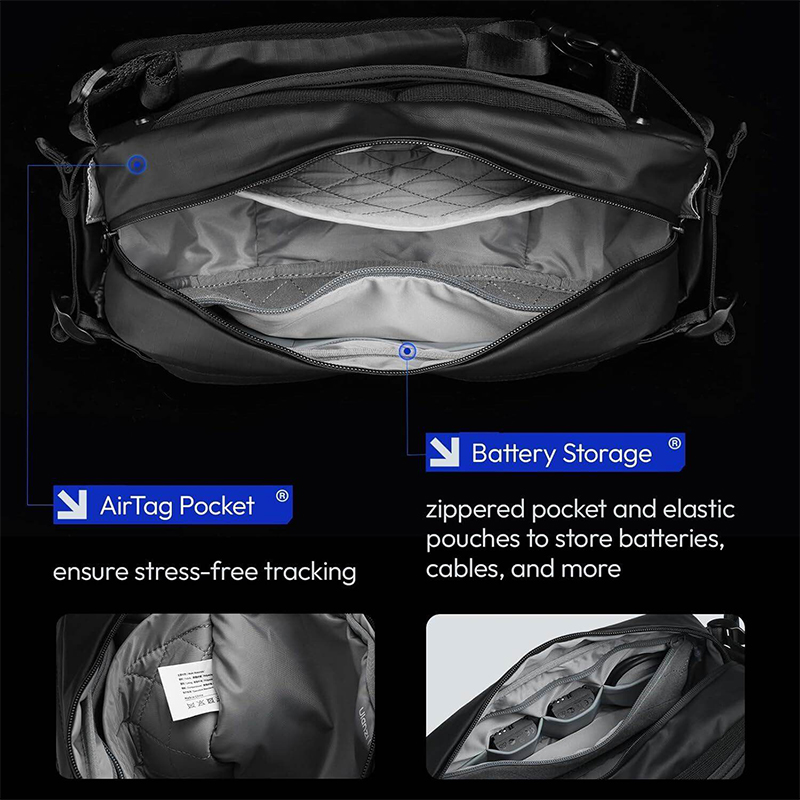 Picture of Ulanzi AB02 TAI Outdoor Sling Bag 9L Photography Pouch Large Capacity Carry Casual Bag for Camera Lens Accessories-Black