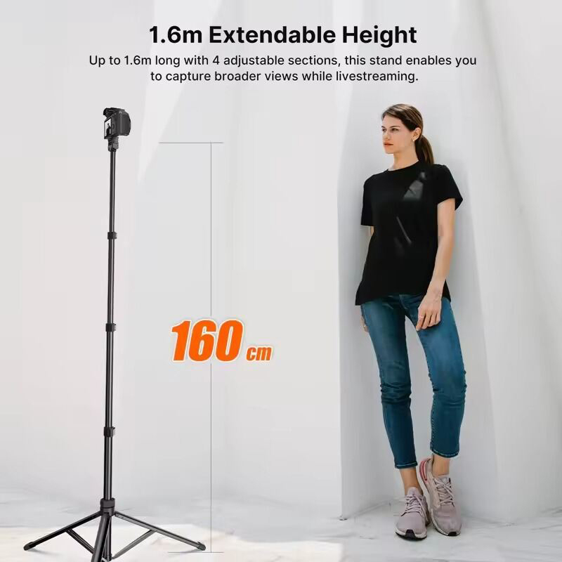 Picture of Ulanzi TB64z / TB64 1.6M Selfie Stick Tripod Kit Extended Tripod Stand for Gopro Sony Canon DSLR Camera-Black