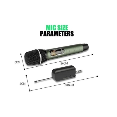 Picture of Shengfu CP-113CD Professional Rechargeable UHF Wireless Interview Microphone-Black