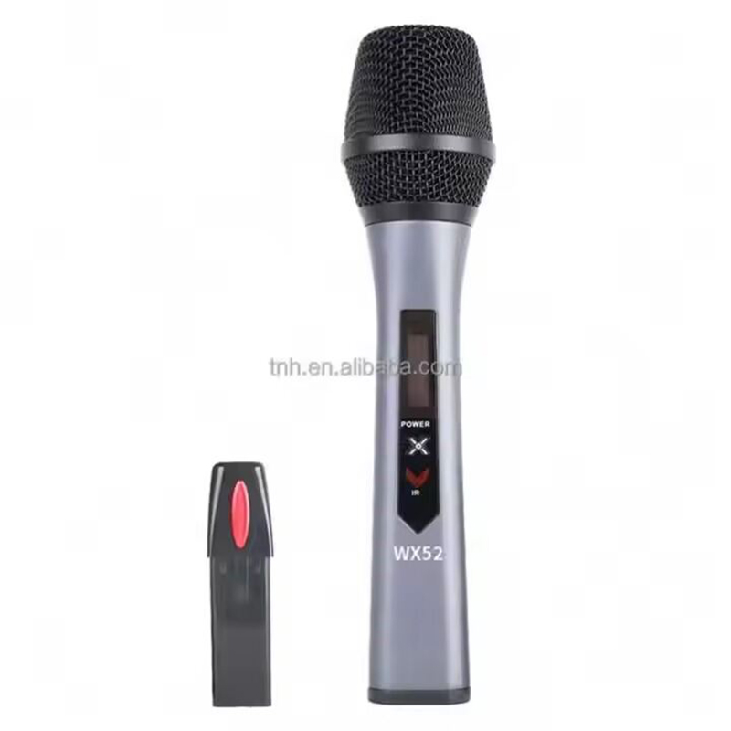 Picture of UHF Wireless Microphone wx 52 System with Dual Metal Handheld Mics – 260ft Range, Professional Cordless Dynamic Mic Set for Home Karaoke, Church, DJ, Party, Wedding, Meeting, KTV, PA System