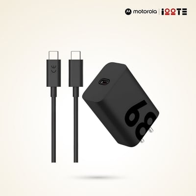 Picture of Motorola Turbo Power 68W USB-C Charger with Ganfast Technology EU pin-Black