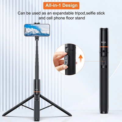 Picture of VRIG TP20 Extendable Selfie Stick Tripod-Black