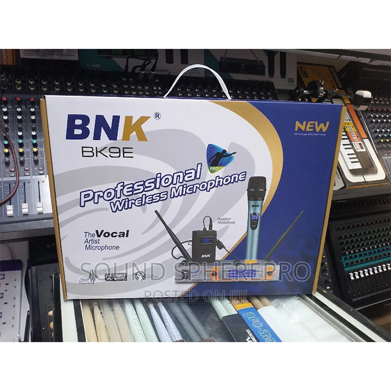 Picture of Professional BNK - BK9E, 2in1 wireless microphones (1 Headband, 1 Hand Microphone)-Grey