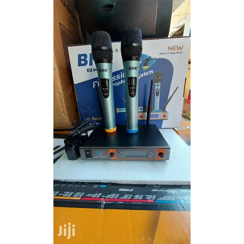 Picture of Professional BNK BK-9 Dual Channel UHF Wireless Handheld Microphone Set Public Address Microphone-2 Handheld