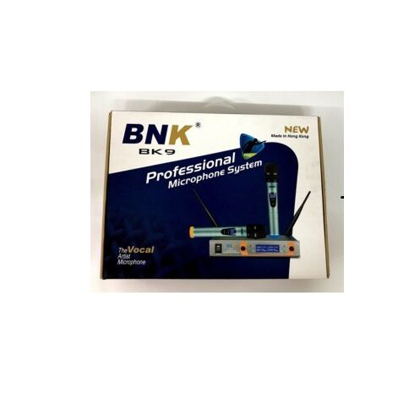 Picture of BNK BK-9 Dual Channel UHF Wireless Handheld Microphone Set Public Address Microphone-2 Handheld