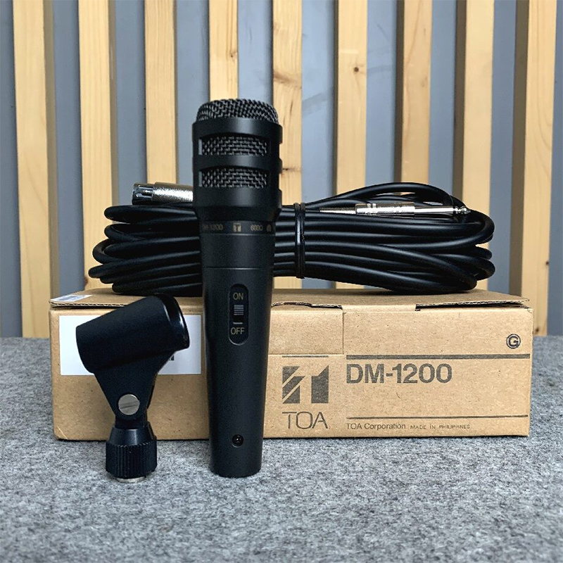 Picture of TOA DM-1200 Wired Unidirectional Dynamic Microphone Black-Black